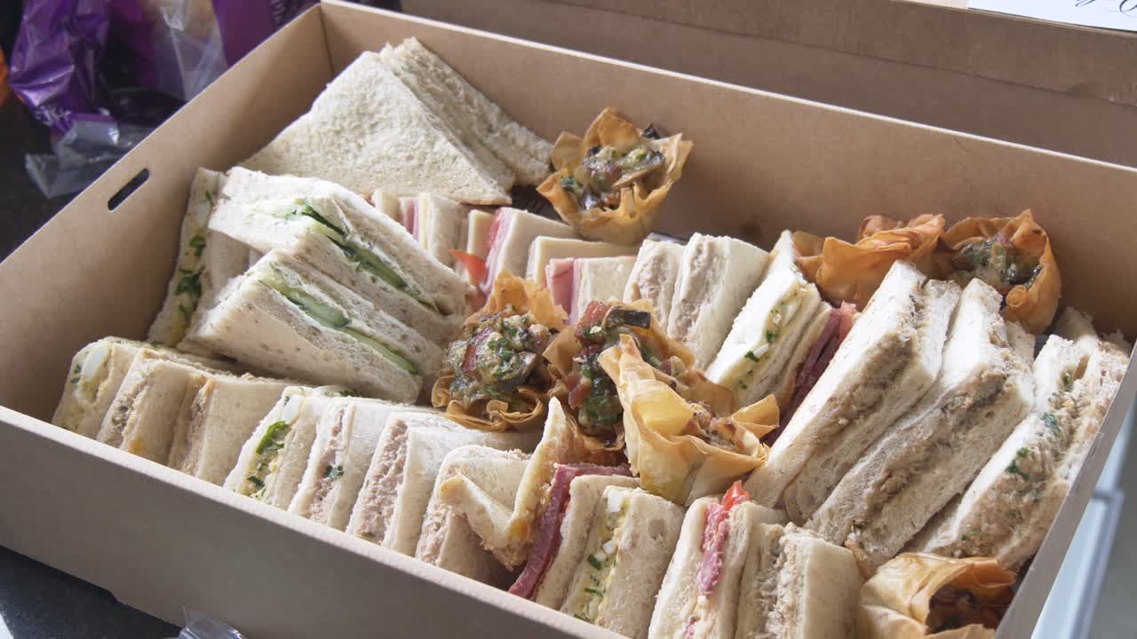 맛있는 샌드위치, 햄, 달 및 치즈