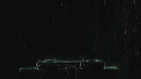 dj equipment in rain