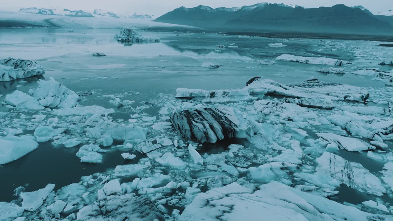 Jokulsarlon Iceland Drone Winter