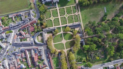 aerial view of valençay castle, france