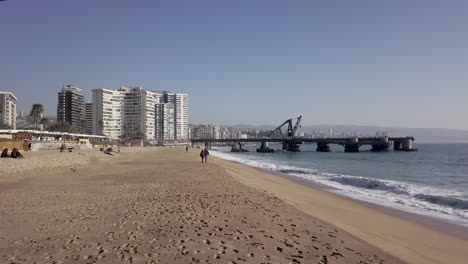 aérea en la playa de viña del mar