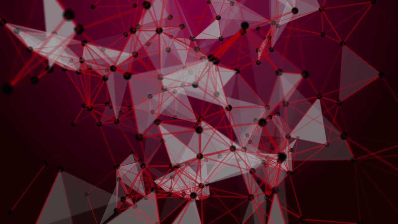 스로모션에서 반이는 삼각형과 함께 미래의 플렉서스 애니메이션, 4096x2304 루프 4k