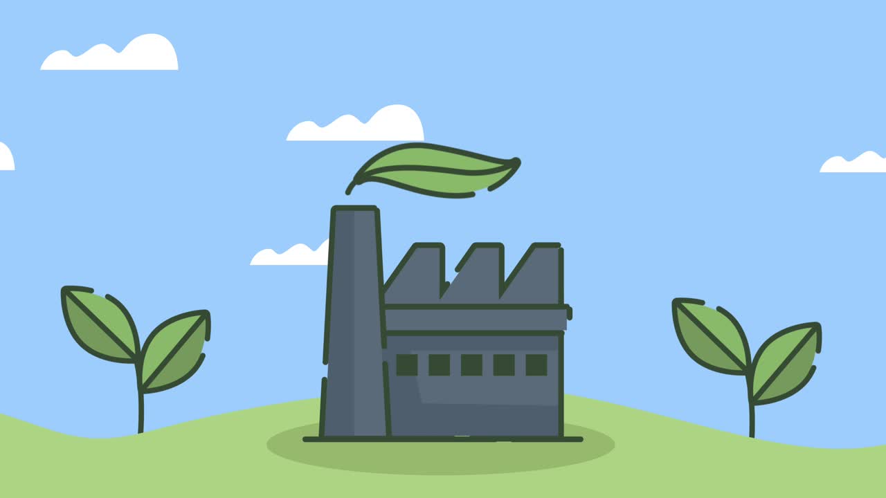 eco friendly animation with ecology factory