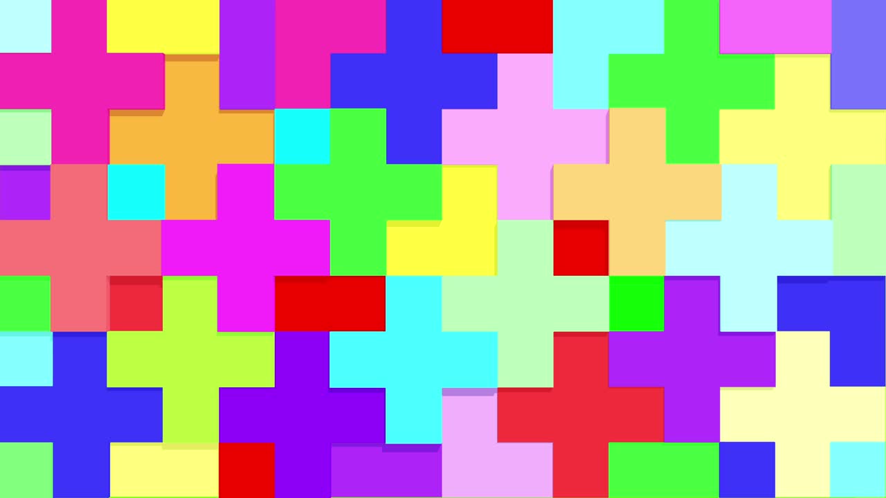 colorida caja de forma geométrica movimiento de bucle sin costuras suavemente alrededor puede ser utilizado como fondo para la educación del niño.