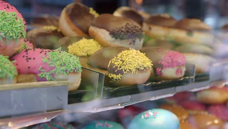 colorful donuts display