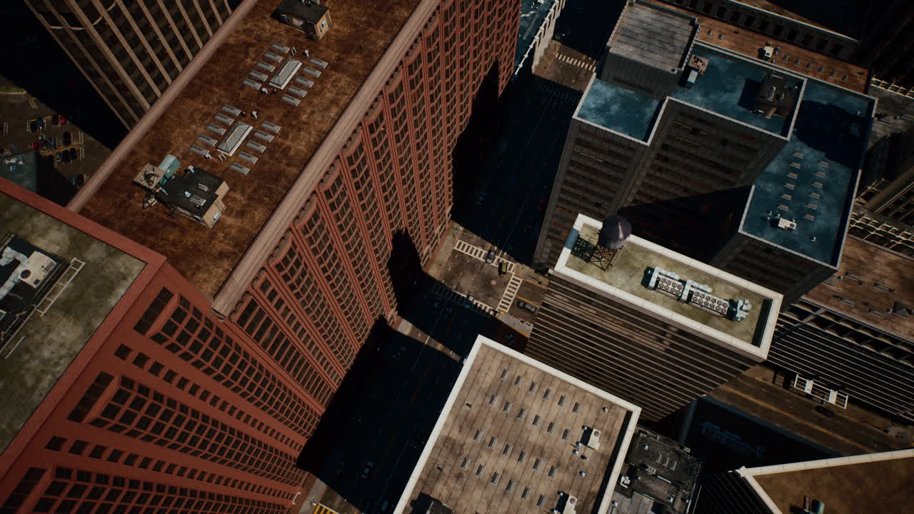 Vista aérea de uma cidade com edifícios altos
