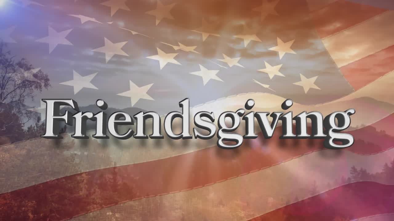 산 과 나무 가 있는 풍경 을 배경 으로 미국  ⁇ 발 에 대한 문자 를 보내는 친구 들