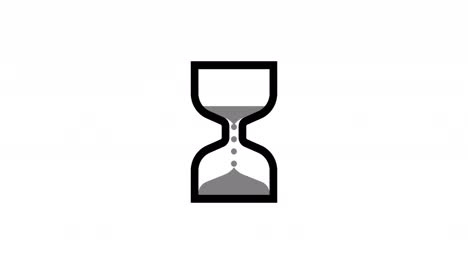 hourglass loading cursor animation loop animation. hourglass loader. 4k resolution animation on white background.