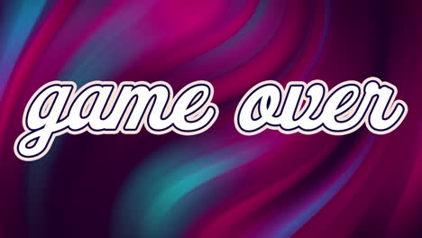 animación del juego sobre texto en blanco rojo y verde niebla en negro