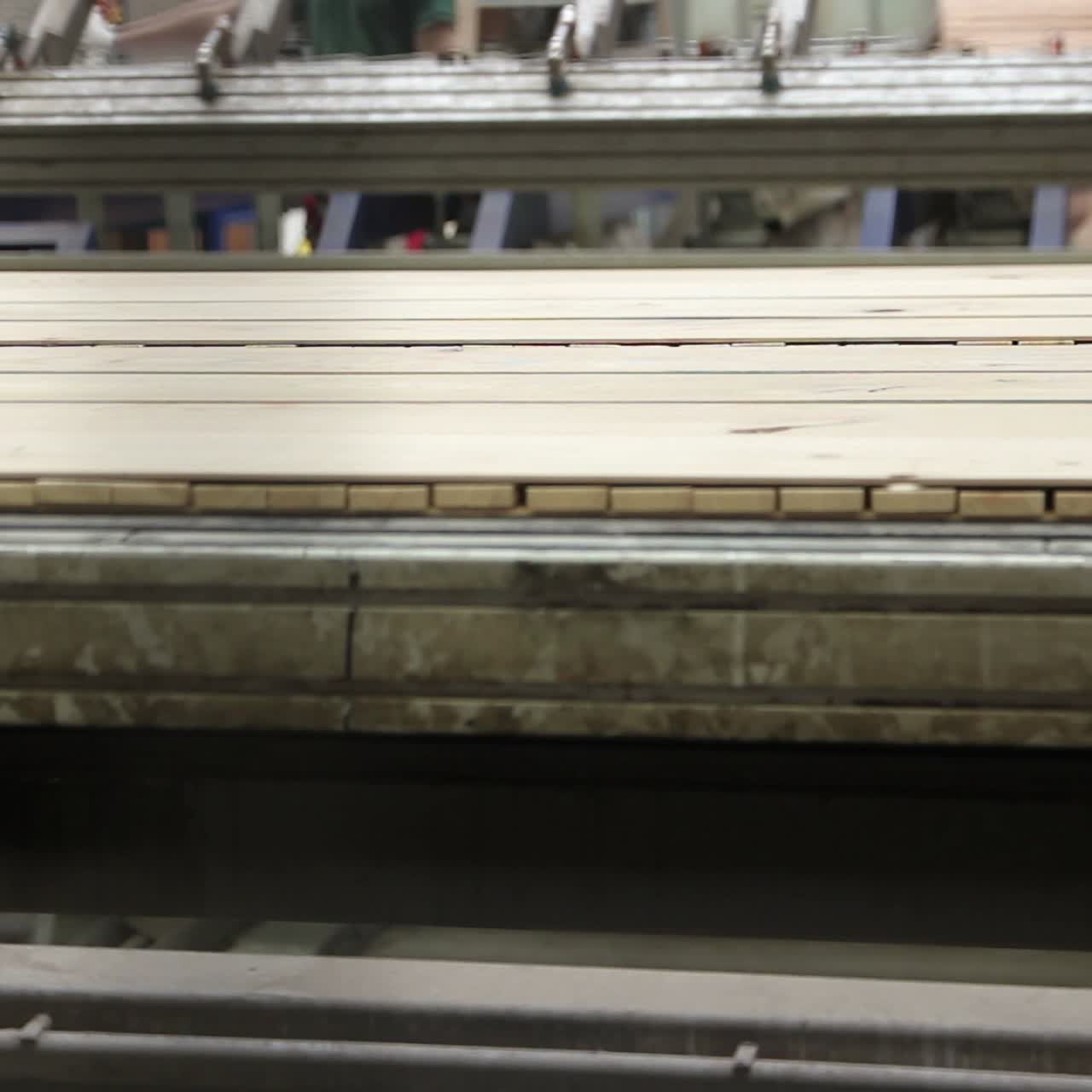 Parquet production. Industrial factory.