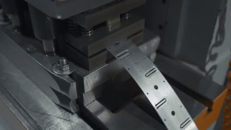 metal stamping machine in action