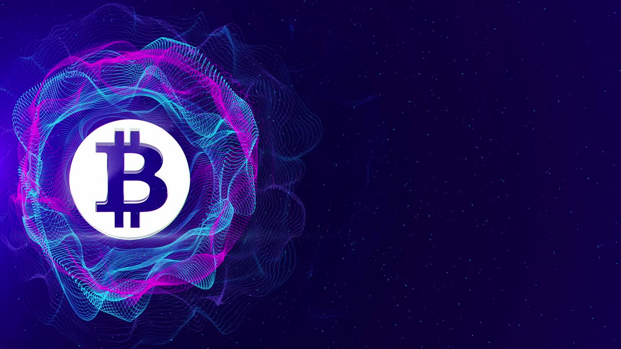 Futuristic bitcoin network blockchain crypto currency digital encryption cyberspace technology