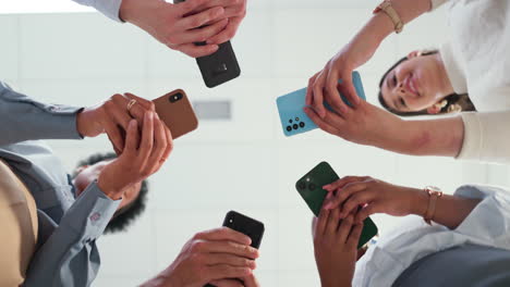 círculo telefónico, gente de negocios