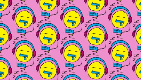 niños dibujando arte pop fondo sin costuras con tema de música lenta