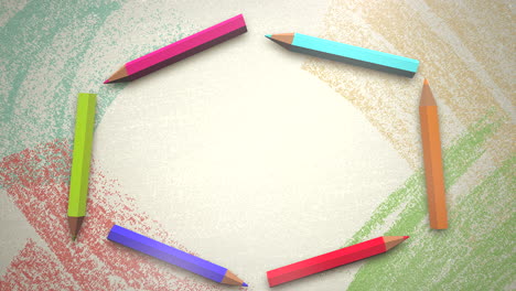Closeup-of-kids-background-with-colourful-pencils-of