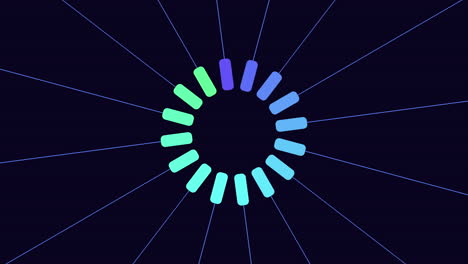 colores vibrantes que forman un círculo en un lienzo negro oscuro
