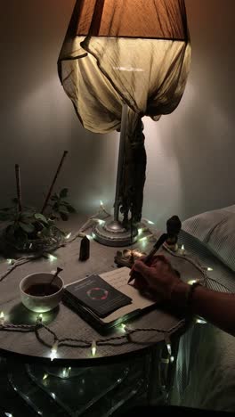 nighttime writing session