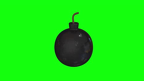 8 animations 3d black metal bomb detonation explosive atomic green screen boom chroma key