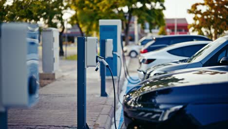 ev charging an electric car