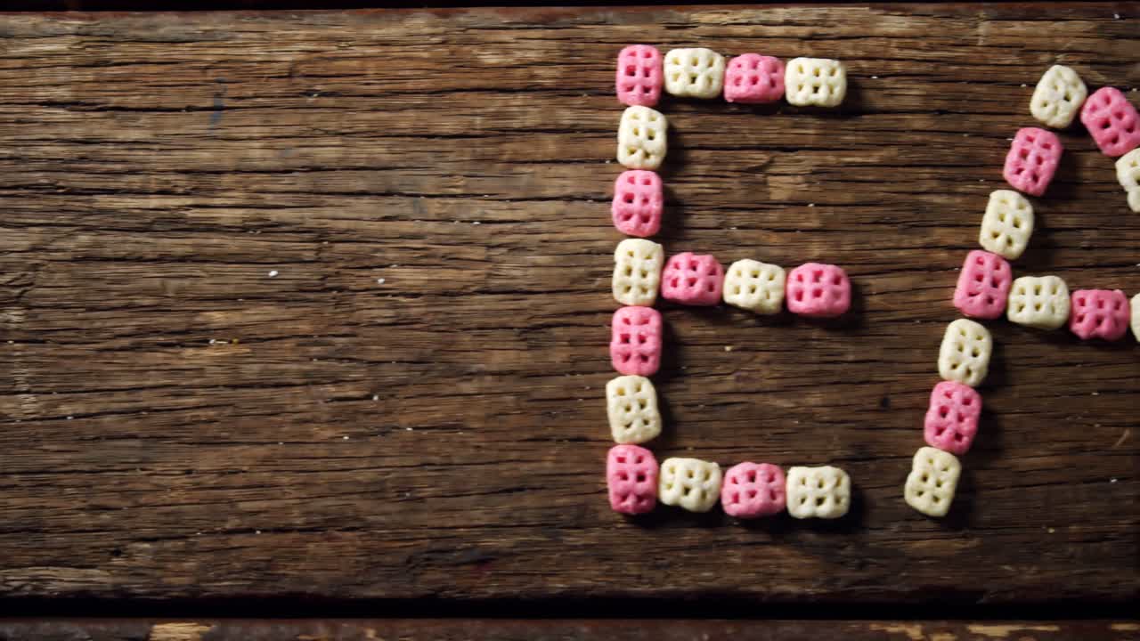 cereales para el desayuno arreglados comer texto 4k