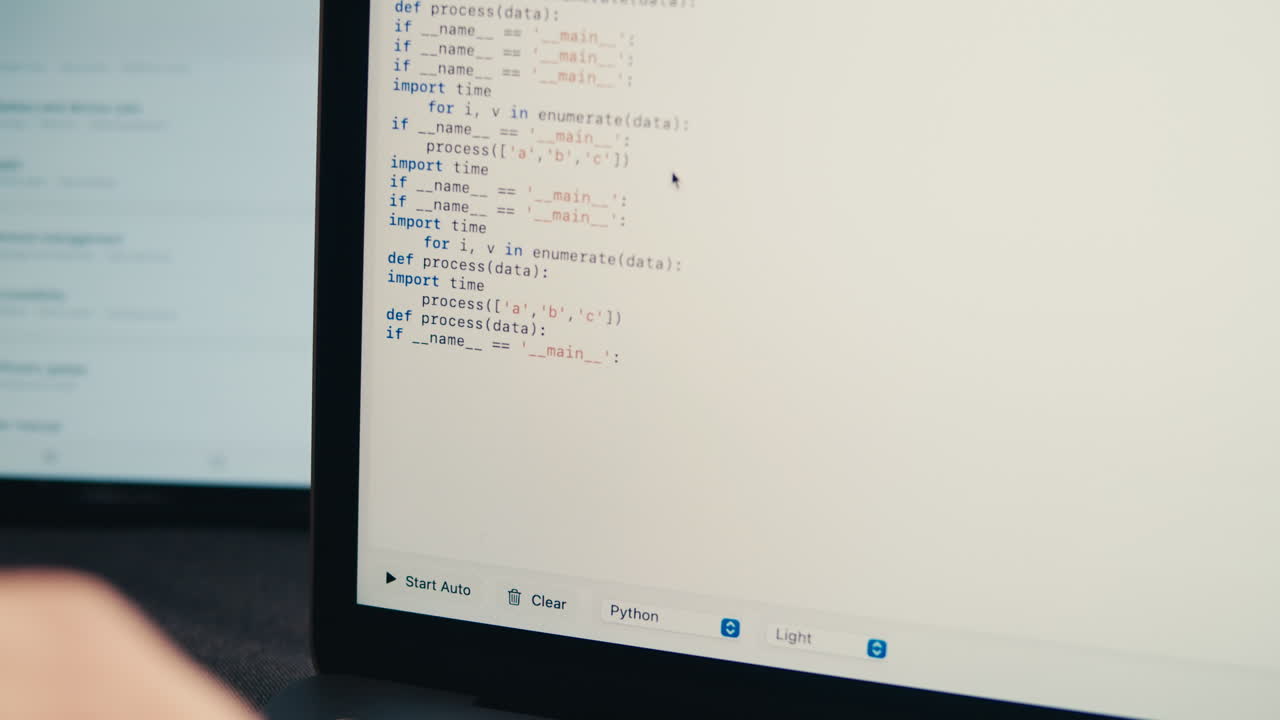 Close-up of Programming Code on a Laptop Screen