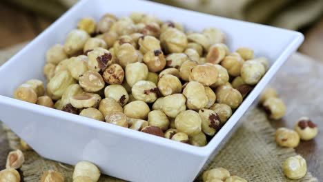 rotating hazelnut kernels (seamless loopable)