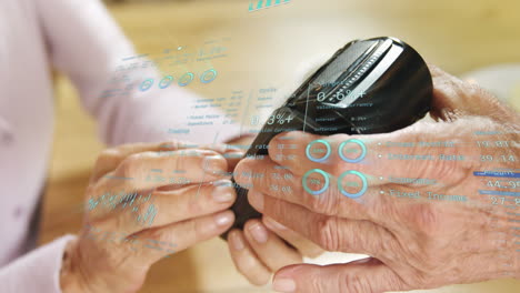 animation of financial data processing over payment terminal