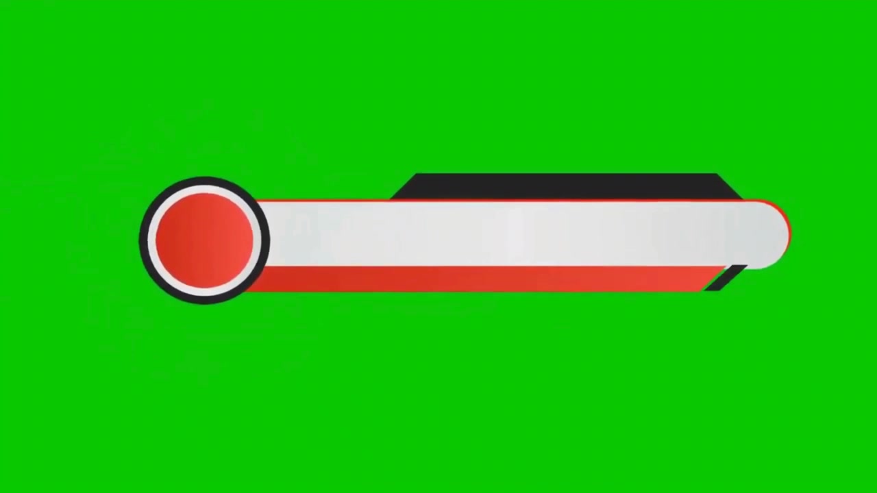 Animated Lower Third Graphic with Red Circle on Green Screen