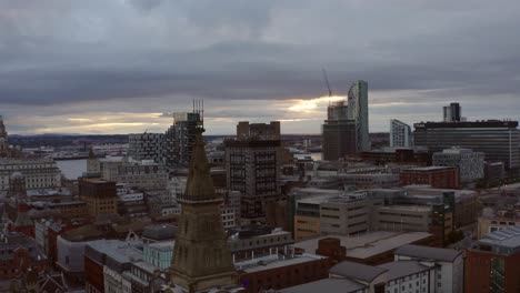 drone shot approaching river mersey 01