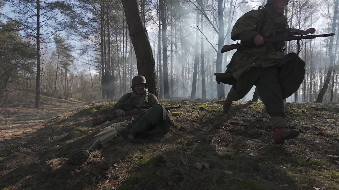 World War II German Soldiers in Combat