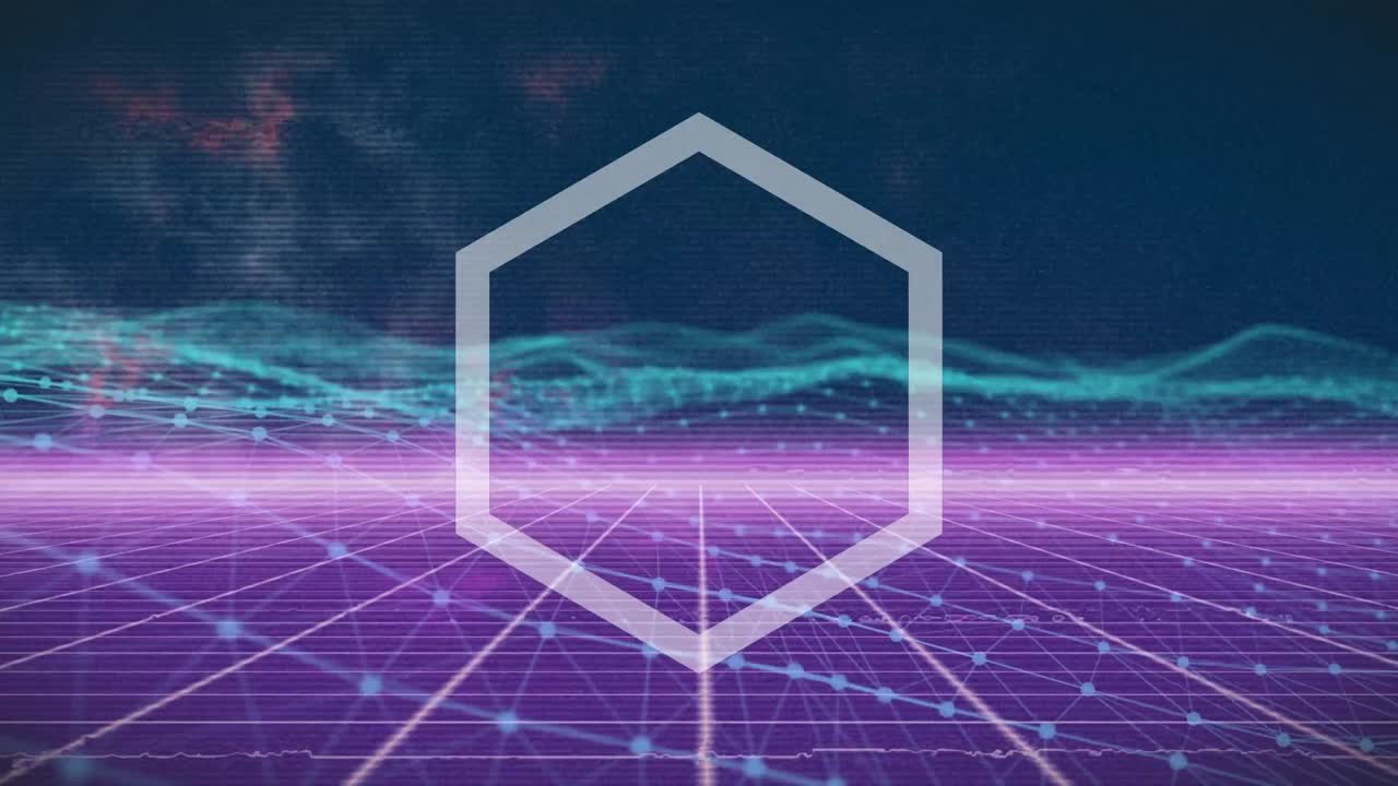 animación de formas en movimiento sobre puntos