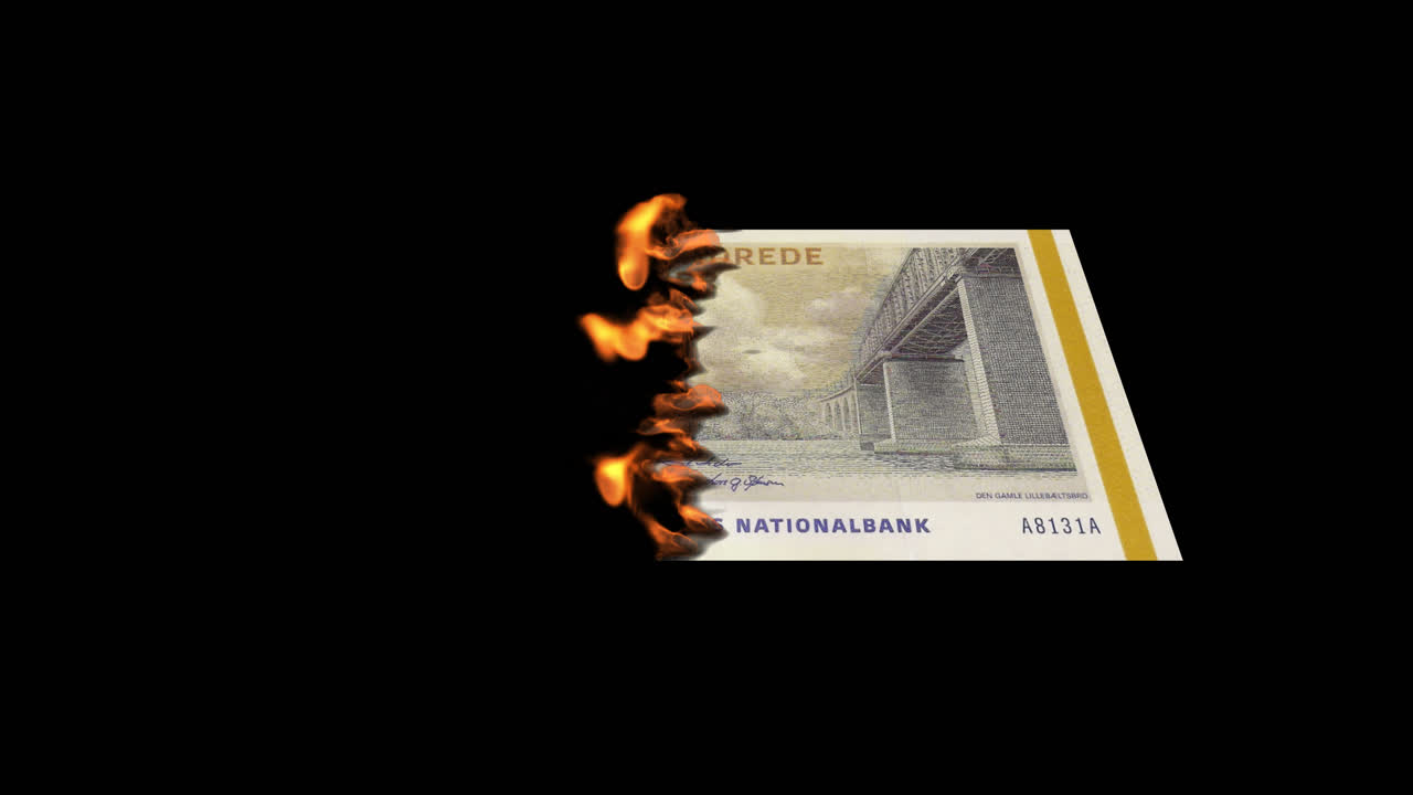 Burning Danish Krone