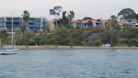 water front life as viewed from a river in australia
