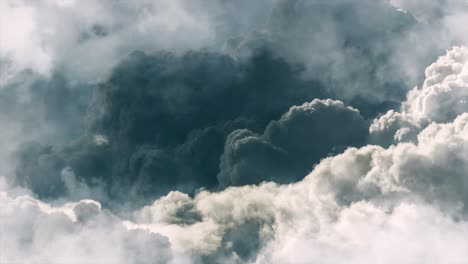 cumulus clouds with thunder stromy