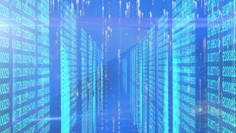 animación de columnas móviles sobre el procesamiento de datos sobre fondo negro