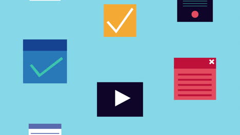 animación de patrones de iconos de las redes sociales