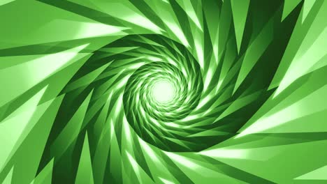 abstract green spiral swirl space tunnel animation background