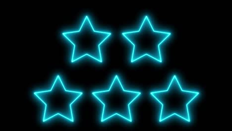 light blue star neon glowing animation motion graphics