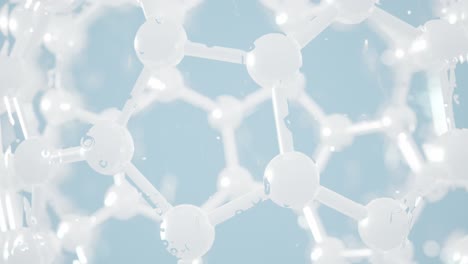 chemical molecule with blue background, 3d rendering