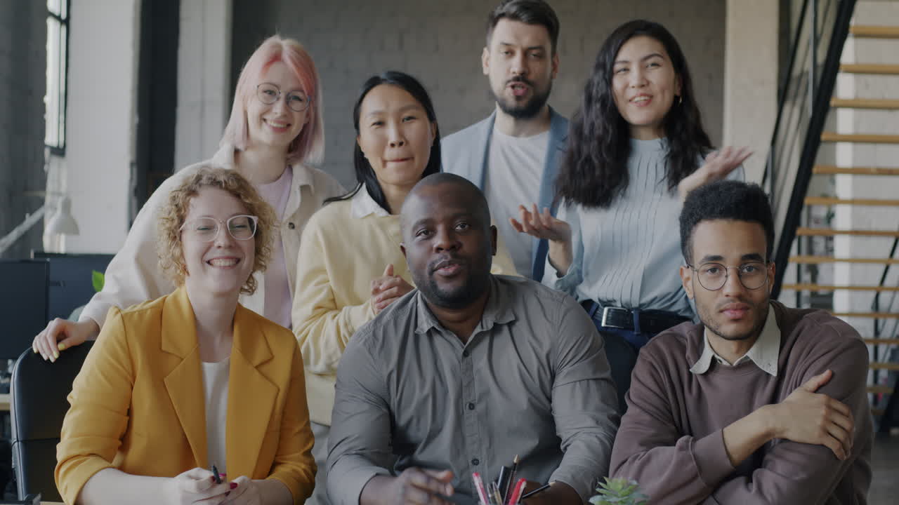Diverse Team Portrait in Modern Office