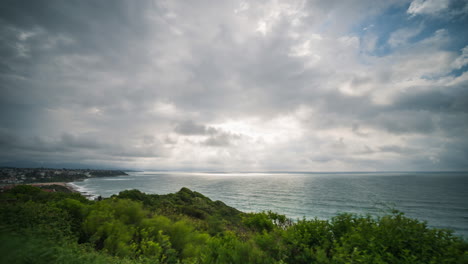 cloud time lapse in biarritz in france