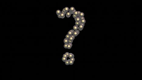 Disco Ball Themed Font  Question Mark