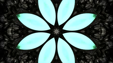 looped abstract neon ornate decorative background. 3d neon kaleidoscope or mandala.