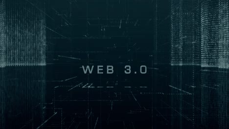 abstracto web digital 3.0 ciber ciudad fondo stock video usa, tecnología, elementos en bucle diseño de la ciudad partícula, abstracto, fondos web 3.0
