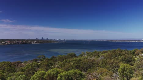 point walter australia aerial drone fly over park to perth