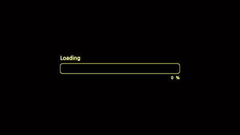 animation colorful loading bar on black background.