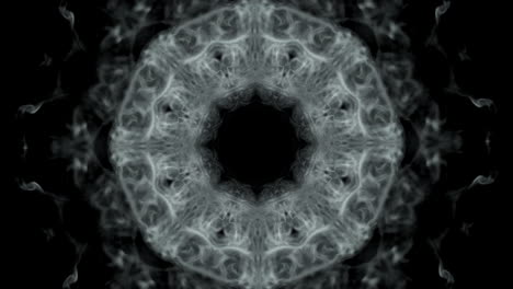 smoke effect in background black  kaleidoscope