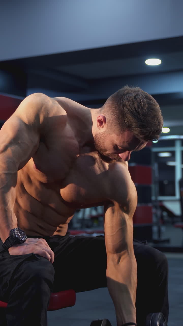 Man working out with dumbbells