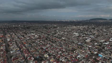 Storm threat over Mexico City, drone shot