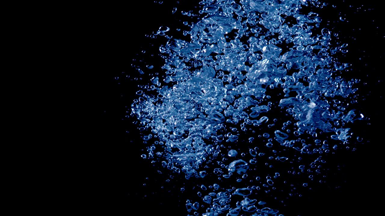 burbujas azules que descienden